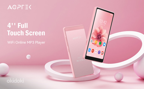AGPTEK WiFi MP4 плеер T05 (розовый) NEW! (фото #1)