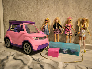 Barbie 4tk + auto (komplekt korraga) (2 foto / 10)