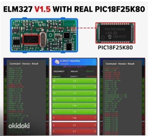 ELM327 v.1.5 bluetooth OBD2 диагностический адаптер PIC-чип (foto #2)