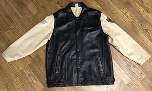 Винтажная кожаная куртка air Jordan XXL (как новая)