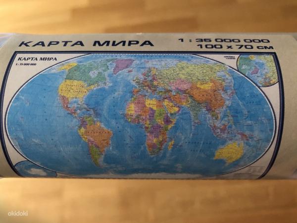 Kарта мира. 100см*70см русский язык новая (фото #1)