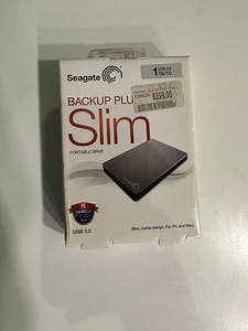 Väline kõvaketas Seagate Backup Plus SLIM 1TB USB 3.0 (1 foto / 2)