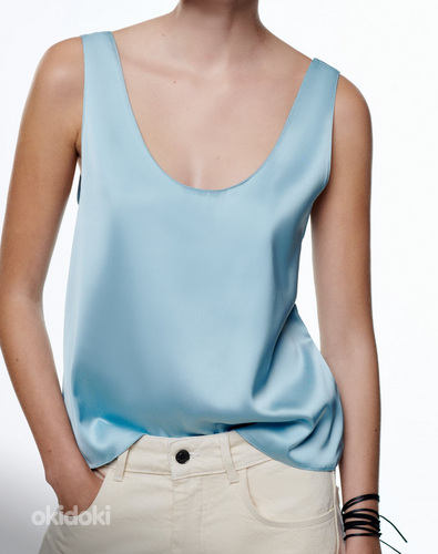 Атласная рубашка Zara, размер M (фото #1)