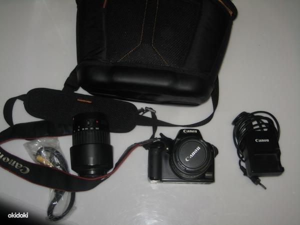 Peegelkaamera Canon EOS 1000D + objektiiv + kott+ laadija (foto #2)