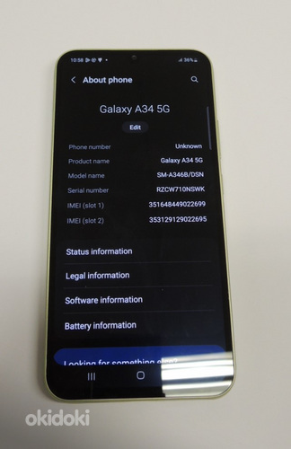 Mobiiltelefon Samsug Galaxy A34 5G 128Gb/6gb + Karp (foto #5)
