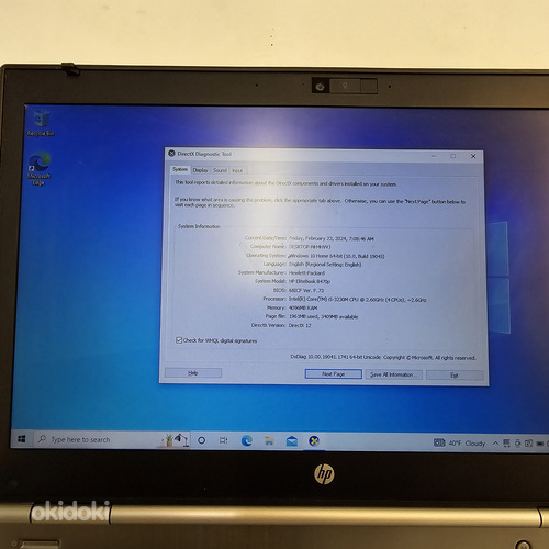 Sülearvuti HP Elitebook 8470P + Laadija (foto #8)