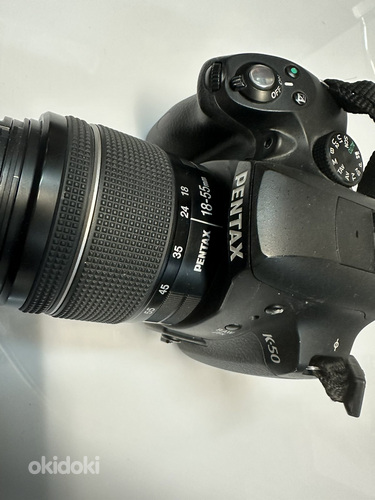 Peegelkaamera Pentax K-50 + 18-55mm + 50-200mm + laadija (foto #2)