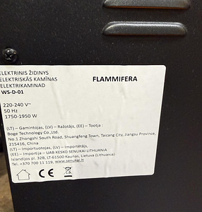 Elektriline Kamin Flammifera WS-D-01 (3 foto / 4)
