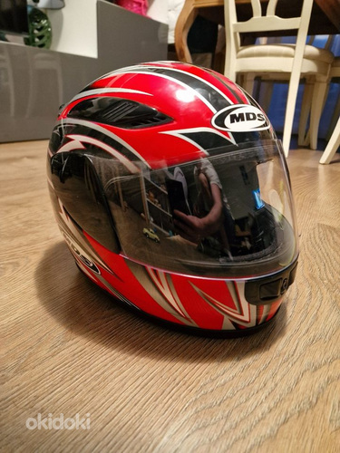 Kiiver Мотоциклетный шлем MDS Edge Multi Ray, красный, размер L (фото #1)