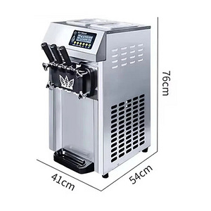 Pehme jäätise masin 1250W 2+1 maitset eeljahutus paisutus (10 foto / 10)
