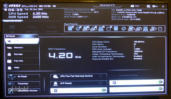 MSI B460M-A Pro, Intel Pentium Gold G6600, DDR4 16GB (foto #8)