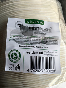Ühekordsed biolagunevad taldrikud 50 tk. (8 foto / 9)
