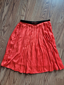 Оранжевая шелковая юбка, размер 38