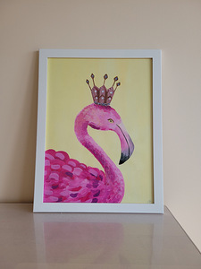 Maal akrüülvärvidega 30 x 40 "Flamingo"