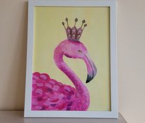 Картина акриловыми красками 30 х 40 "Фламинго"
