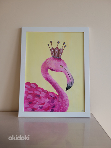Картина акриловыми красками 30 х 40 "Фламинго" (фото #1)