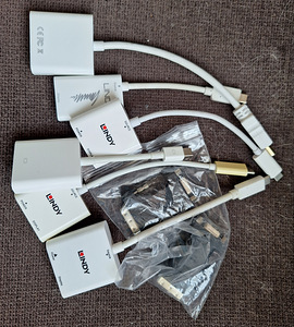 DVI, VGA, HDMI, DP, USB-C, mini DP kaablid ja üleminekud