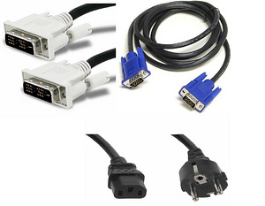 DVI, VGA, HDMI, DP, USB-C, toite 220V kaablid ja üleminekud (1 foto / 8)