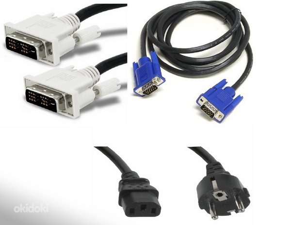 DVI, VGA, HDMI, DP, USB-C, toite 220V kaablid ja üleminekud