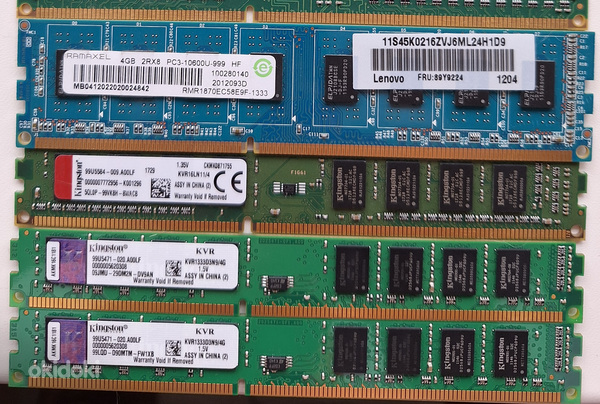 DDR3 PC3L DDR4 4/8Gb pulgad laptop/desktop 10600MHz-2400MHz