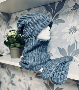 Kootatud komplekt alpakavillast. Uus. Soe ja pehme (1 foto / 6)