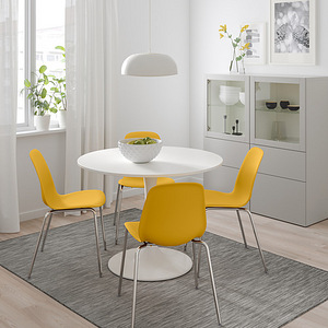 Uued Ikea DOCKSTA laud + uued Ikea TOBIAS akrüültoolid 4tk (9 foto / 10)