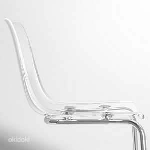 IKEA Tobias stiilsed läbipaistvad akrüültoolid 4tk uued (2 foto / 5)