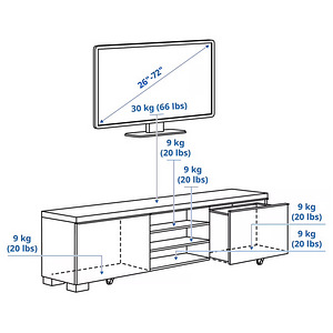 IKEA Besta Burs TV-laud valge kōrgläige 180 x 41 x 49cm UUS! (7 foto / 7)