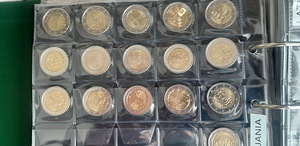 2 евровые монеты Литвы UNC