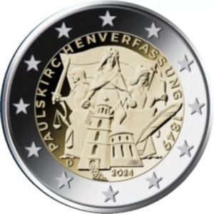 2 евровые монеты 2024 г UNC (4 фото из 5)