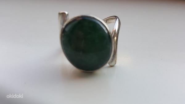 Серебряное кольцо с полудраг.камнем (фото #2)