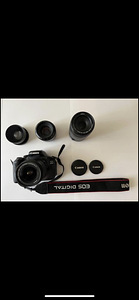 Canon EOS 600D + Canon Lens Zoom 55-250mm, Canon Lens 50mm,