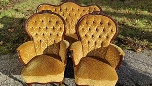 Rokokoo stilis diivan + kaks tugitoolid. (3 foto / 3)