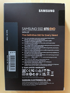SSD Samsung 870 EVO 250 GB uus (2 foto / 2)