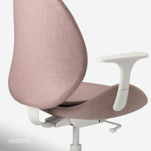 Ikea HATTEFJÄLL бело-розовый офисный стул/компьютерный стул (фото #5)