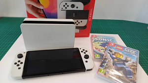 Nintendo Switch OLED + 2 mängu: Sonic ja Lego City (3 foto / 5)