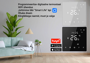 Puutetundliku ekraaniga 3A vesipõrandakütte termostaat, wifi (4 foto / 10)