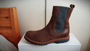 S.40(25.5cm)-Brunello Cucinelli Brown Leather Chelsea Boots (3 foto / 10)
