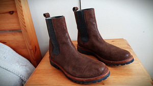 S.40(25.5cm)-Brunello Cucinelli Brown Leather Chelsea Boots (7 foto / 10)