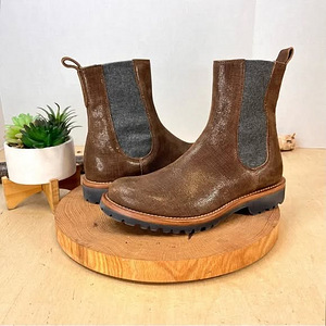 S.40(25.5cm)-Brunello Cucinelli Brown Leather Chelsea Boots (9 foto / 10)