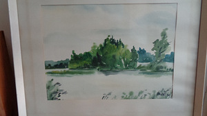 Eesti kunst-SIRJE VOIT(sündinud 1948a.)-Jõe saar 1974a. (7 foto / 10)