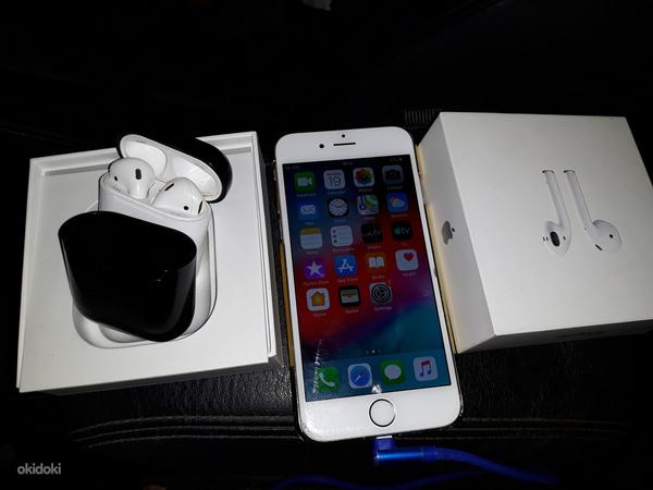 iPhone 6 и airpods 2 оригинальные наушники (фото #1)