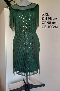 Litrite ja narmastega kleidid Gatsby stiilis M-XL-XXXL