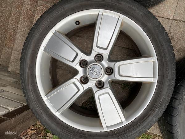 18" оригинальные диски Kia 5x114.3 + летняя резина (фото #1)
