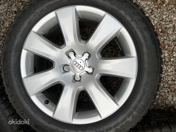 18" оригинальные диски Audi 5x112 + шипованные шины 235/55/18 (фото #3)