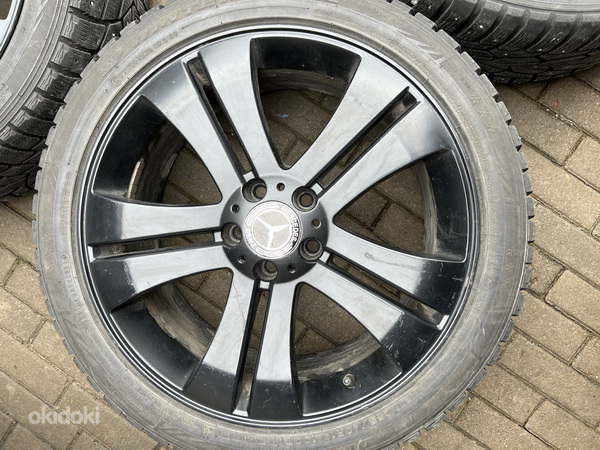 19-дюймовые диски Mercedes-Benz 5x112 + шипованные шины 255/40/19 (фото #2)