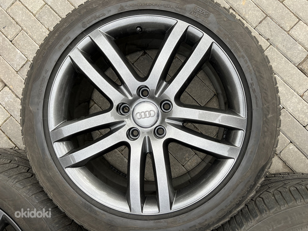 20" оригинальные диски Audi 5x130 + двойные шины 275/45/20 (фото #1)