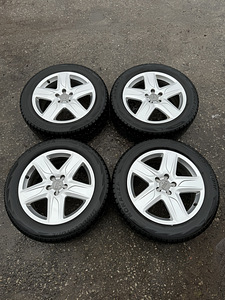 18" оригинальные диски Audi 5x112 + шипованные шины 235/55/18 (6 фото из 8)