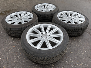 19" оригинальные диски Audi 5x112 + 235/45/19 m+s 6-7мм (2 фото из 9)