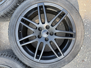 18" оригинальные диски Audi 5x112 + летние шины 235/45/18 (6 мм) (3 фото из 10)